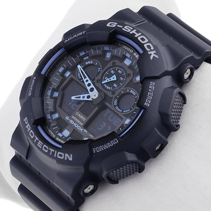 Наручные часы ударопрочные кварцевые Casio G-Shock GA-100-1A2ER Оригинал для мужчин с полимерным ремешком - фото 3 - id-p1054168613