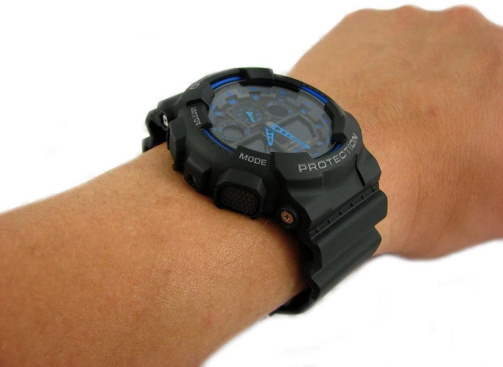 Наручные часы ударопрочные кварцевые Casio G-Shock GA-100-1A2ER Оригинал для мужчин с полимерным ремешком - фото 7 - id-p1054168613