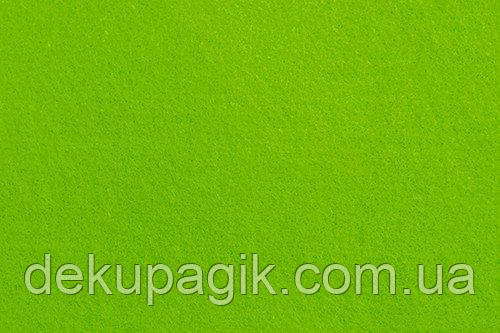 Фетр для рукоділля 1,4 мм 20х30см, кольори в асортименті яскраво-зелений