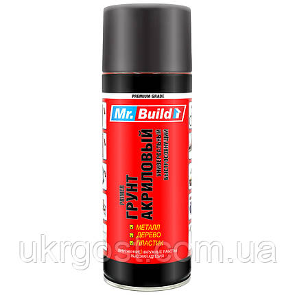 Спрей грунт універсальний Mr.Build Чорний 400 мл, фото 1