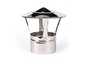 Ø 130  стінка 0.6 мм Грибок для димоходу  (нержавіюча сталь) ВУ