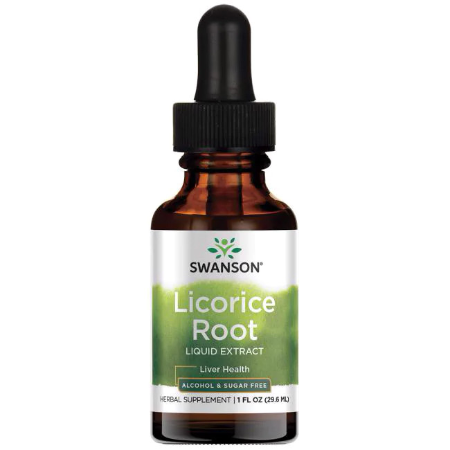 Рідкий екстракт кореня лакриці, Swanson, Licorice Root Liquid Extract, 29.6 мл