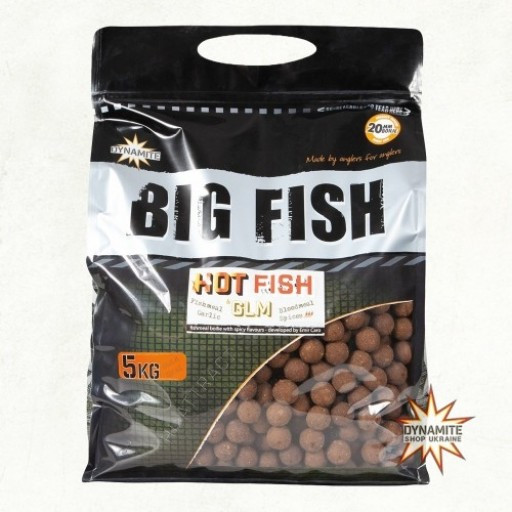 Бойли Dynamite Baits Boilie Hot Fish & GLM 15mm, 1 kg