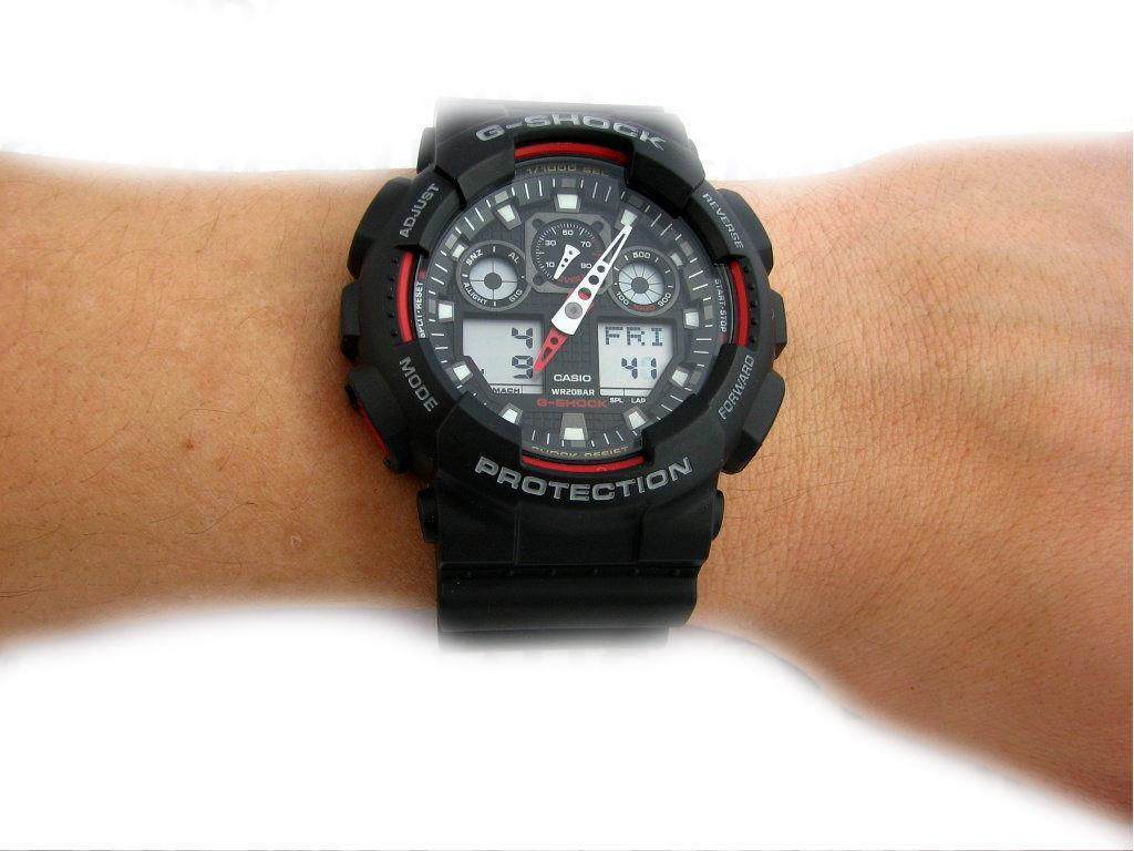 Часы мужские ударопрочные наручные оригинальные Япония Casio G-Shock GA-100-1A4ER с полимерным ремешком - фото 5 - id-p1054168614