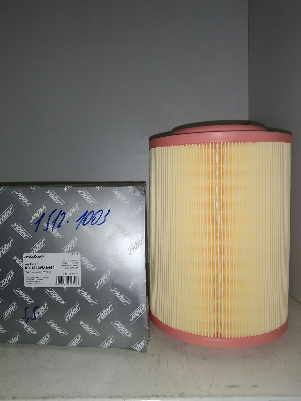 RIDER Фільтр повітряний VW TRANSPORTER (T4) 90-03, фото 1