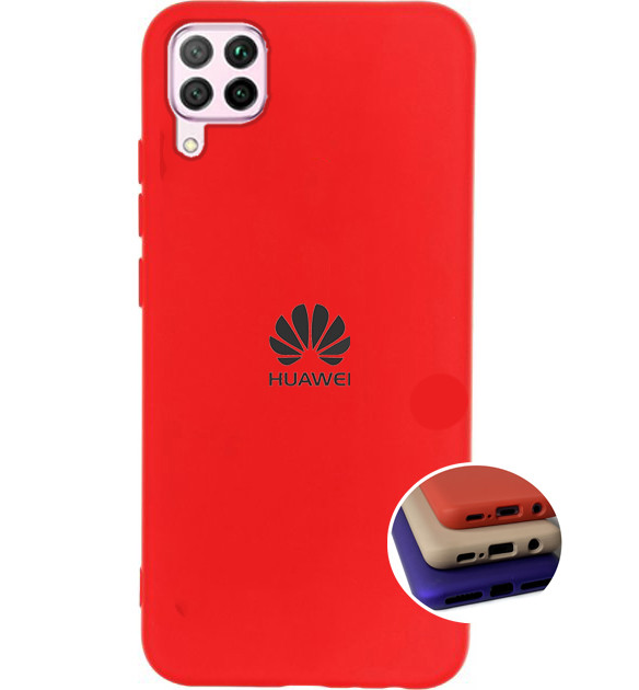 Чохол Silicone FULL case для Huawei P40 Lite (24) Red червоний