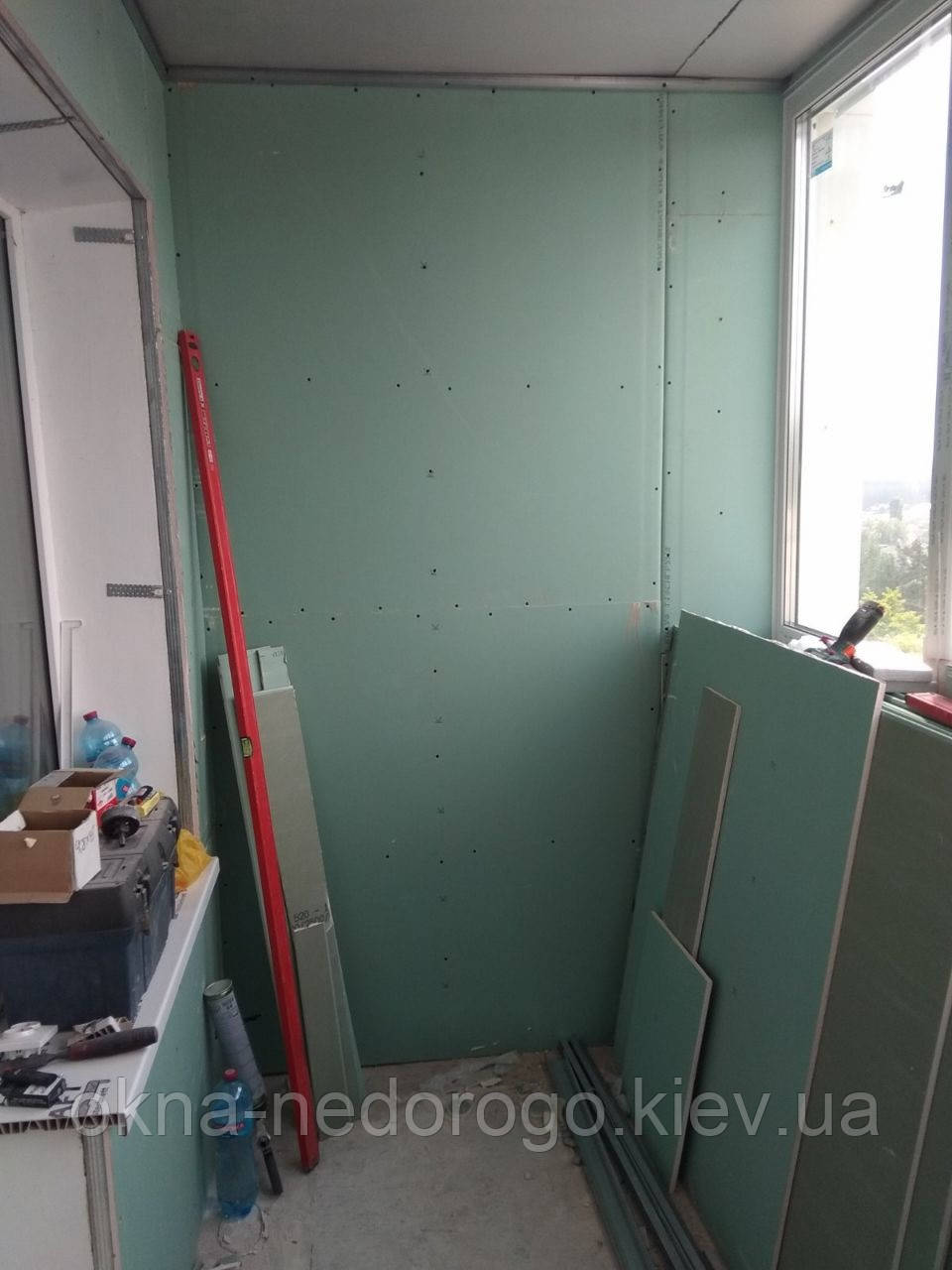 Обшивка балконов гипсокартоном внутреннее обустройство - фото 10 - id-p100104876