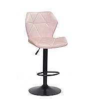 Барный стул Торино розовый бархат TORINO BAR ВК - BASE в экокоже + черный металл