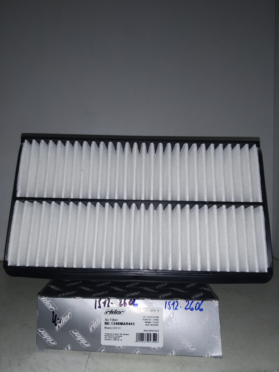 RIDER Фільтр повітряний MAZDA 6 02-, фото 1
