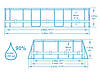 Басейн каркасний power steel Bestway 56448 повний комплект із картриджним фільтром і сходами для вулиці, фото 8