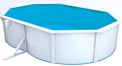 Каркасний овальний басейн 610х360х120 см Bestway hydrium 56369 сталевий з фільтром, Великий всесезонний, фото 3