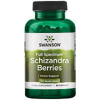 Ягоди шизандры, Swanson, Schizandra Berries, 525 мг, 90 капсул