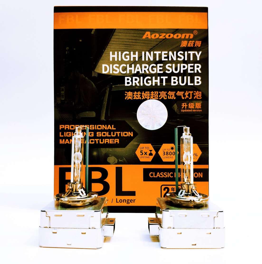 Комплект ксеноновых ламп Aozoom FBL, +50%, D1S, 5500K, 35W