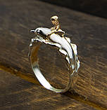 Кільце срібне Дівчина та Дельфін, фото 2