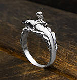 Кільце срібне Дівчина та Дельфін, фото 3