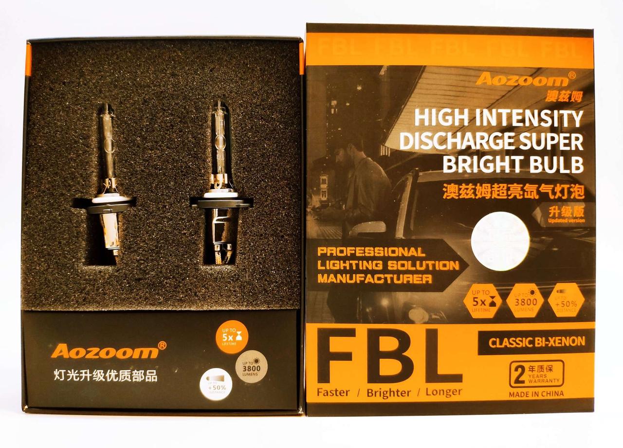 Комплект ксенонових ламп Aozoom FBL, +50%, HB4, 9006, 5500 K, 35W, AMP