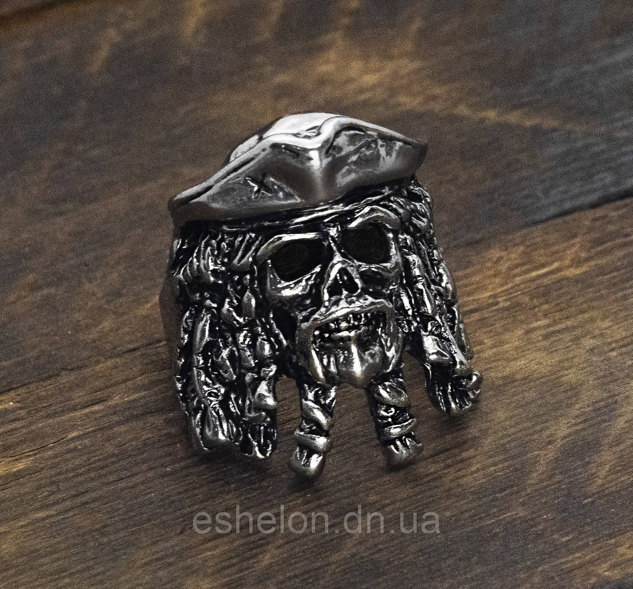 Кільце срібне Череп Пірата, фото 1