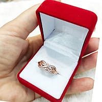 Стильное женское кольцо "Проникновение в бесконечность" ювелирный сплав - солидный подарок девушке в коробочке