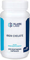 Хелат заліза Iron Chelate Klaire Labs 30 мг 100 капсул