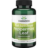 Перцева м'ята , Swanson, Peppermint Leaf, 400 мг, 120 капсул