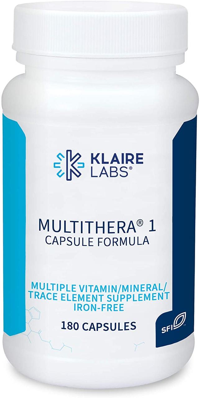 Klaire Labs MultiThera 1 без заліза, 180 шт.