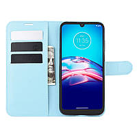 Чохол Fiji Luxury для Motorola E6i книжка блакитний