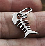 Срібна підвіска Скелет Риби, фото 4