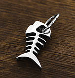 Срібна підвіска Скелет Риби, фото 3