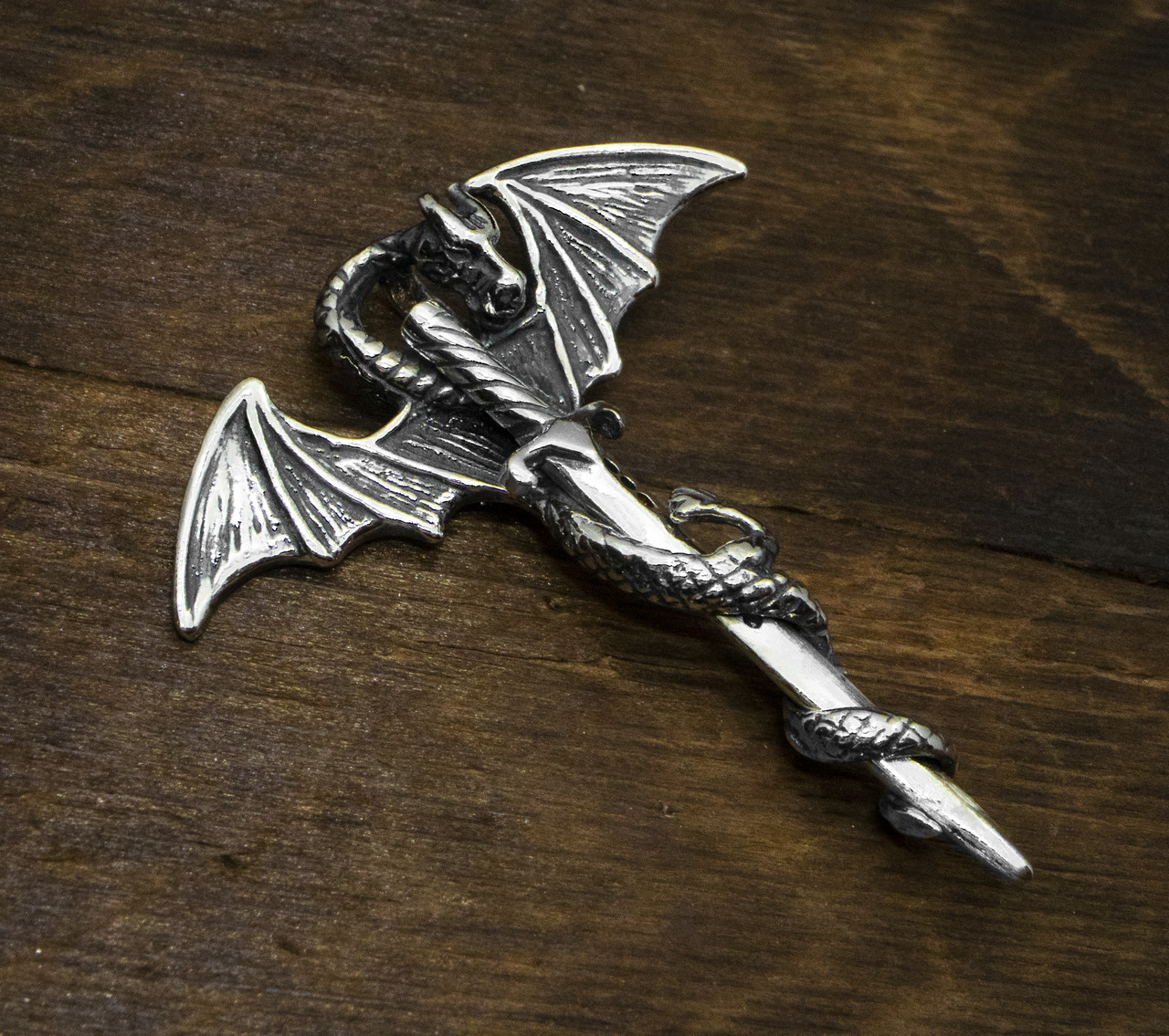 Підвіска срібна Дракон із Мечом - фото 1 - id-p337176669