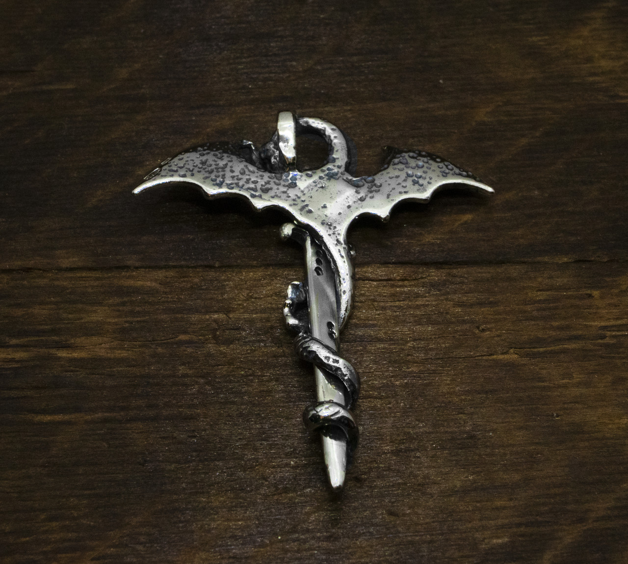 Підвіска срібна Дракон із Мечом - фото 3 - id-p337176669