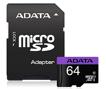 Карта пам`яті 64Gb Micro-SDXC(UHS-1) A-Data Premier R-80Mb/s (adapter)class10