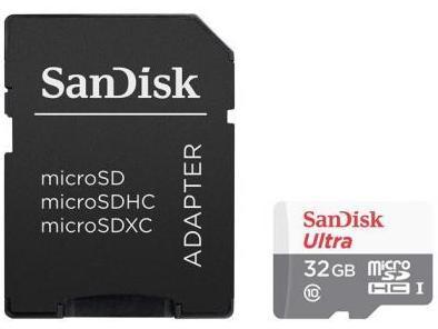 Карта пам`яті 32Gb Micro-SDHC(UHS-1) SanDisk Ultra 100Mb/s (adapter) class10 №4377