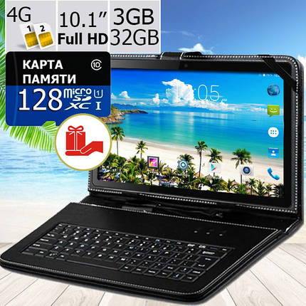 Планшет-телефон з 3GB ОЗУ MT104 4G IPS 10''+ Карта пам'яті 128GB та Чохол-клавіатура в подарунок!, фото 1