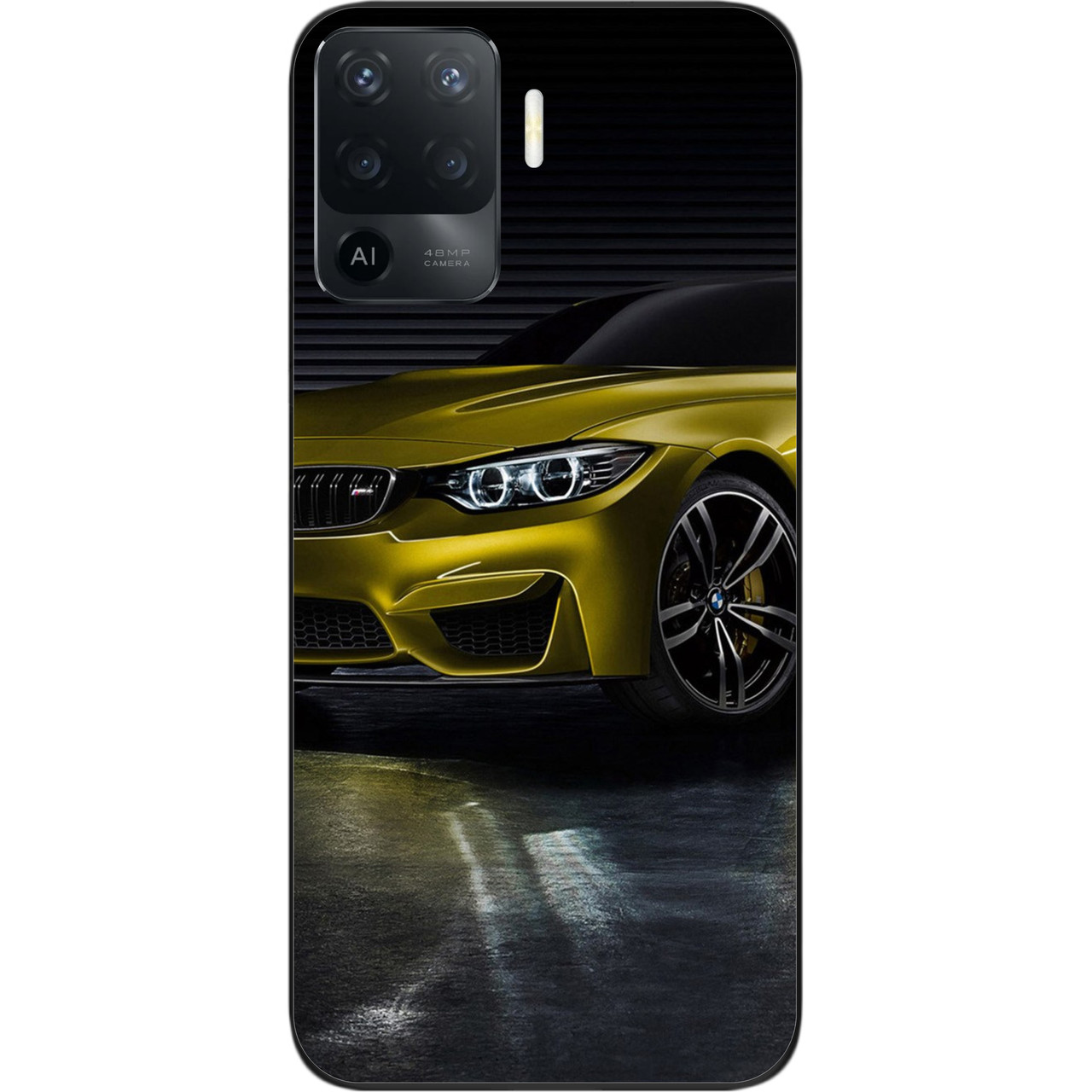 Силіконовий чохол для OPPO Reno 5 Lite з картинкою Жовта машина, фото 1