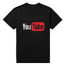 Чорна футболка з логотипом youtube, фото 2