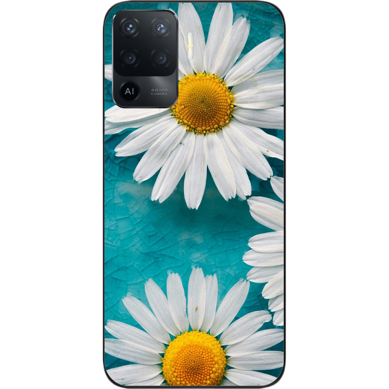 Силіконовий чохол для OPPO Reno 5 Lite з картинкою Ромашки, фото 1
