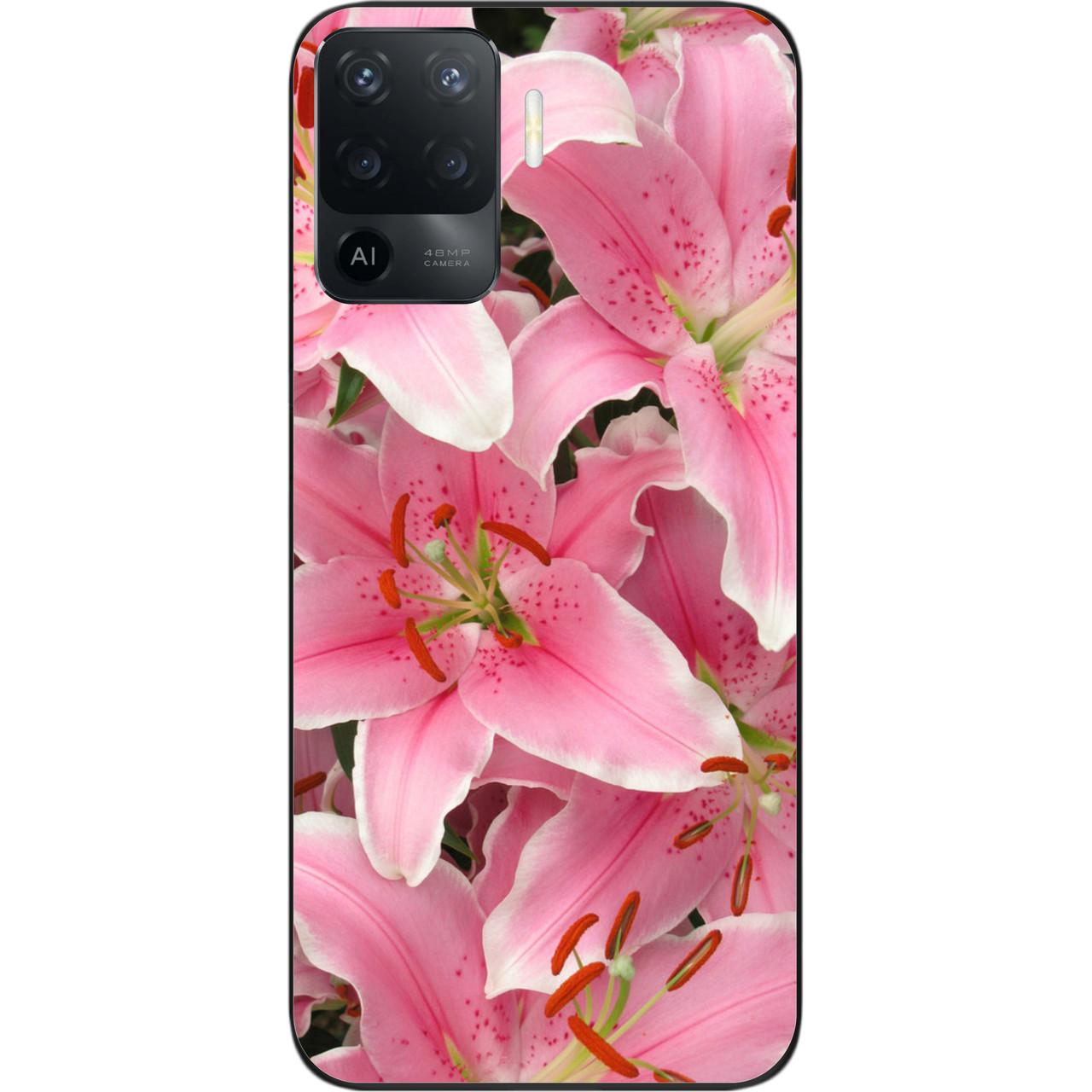 Силіконовий чохол для OPPO Reno 5 Lite з картинкою Лілії, фото 1
