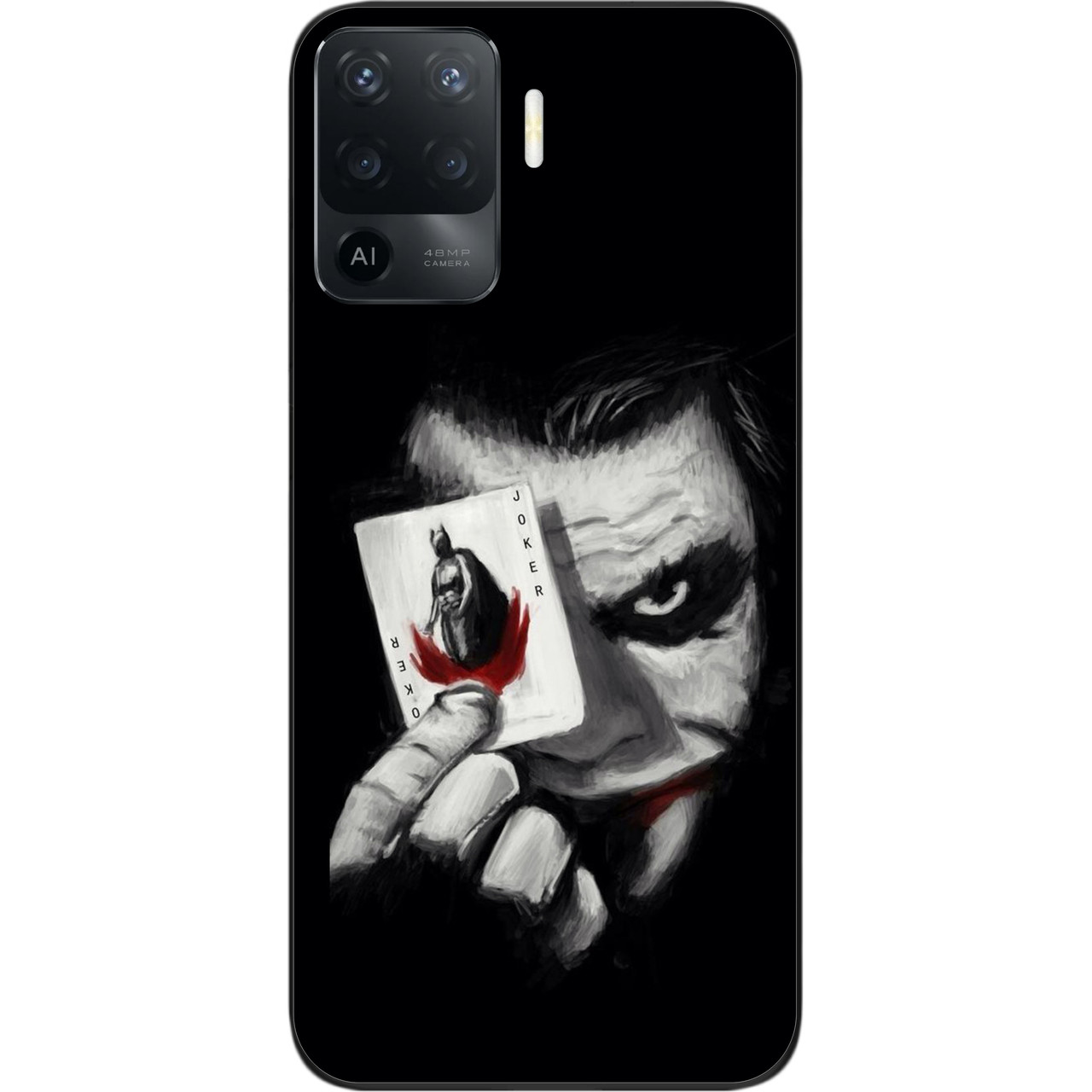 Силіконовий чохол для OPPO Reno 5 Lite з картинкою Джокер з картою, фото 1