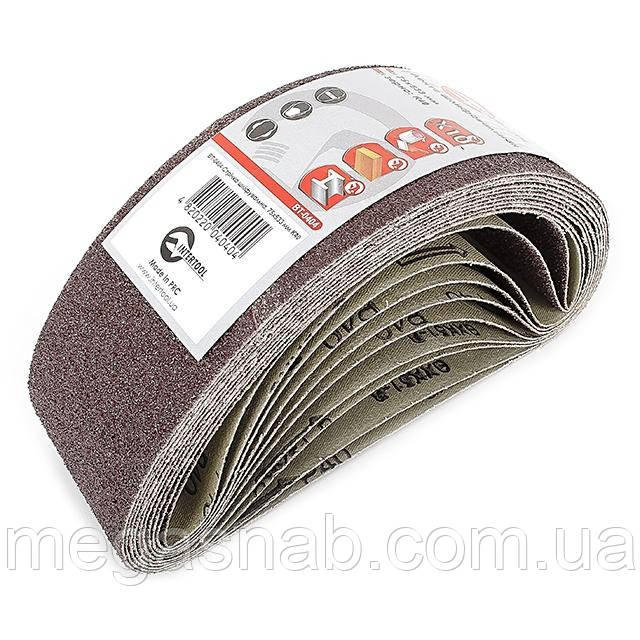 Стрічка шліфувальна 75 * 533 мм, зерно 40, пак.10 шт. INTERTOOL BT-0404, фото 1