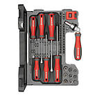 Набір викруток з комплектом насадок 51 од INTERTOOL VT-3352, фото 2