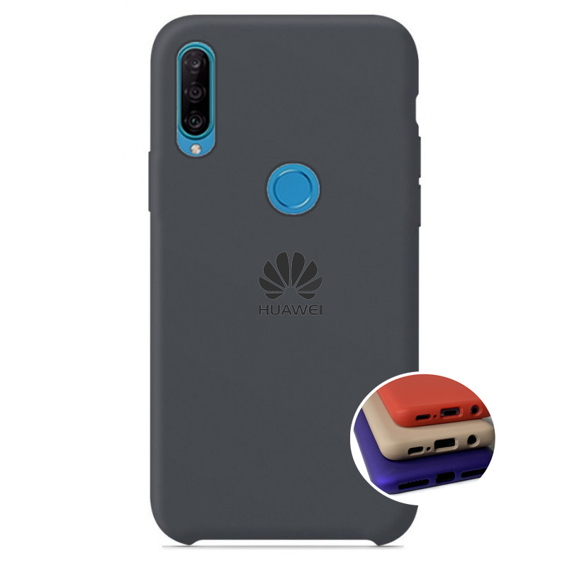 Чохол Silicone FULL case для Huawei Y7P (29) Dark grey темно-сірий