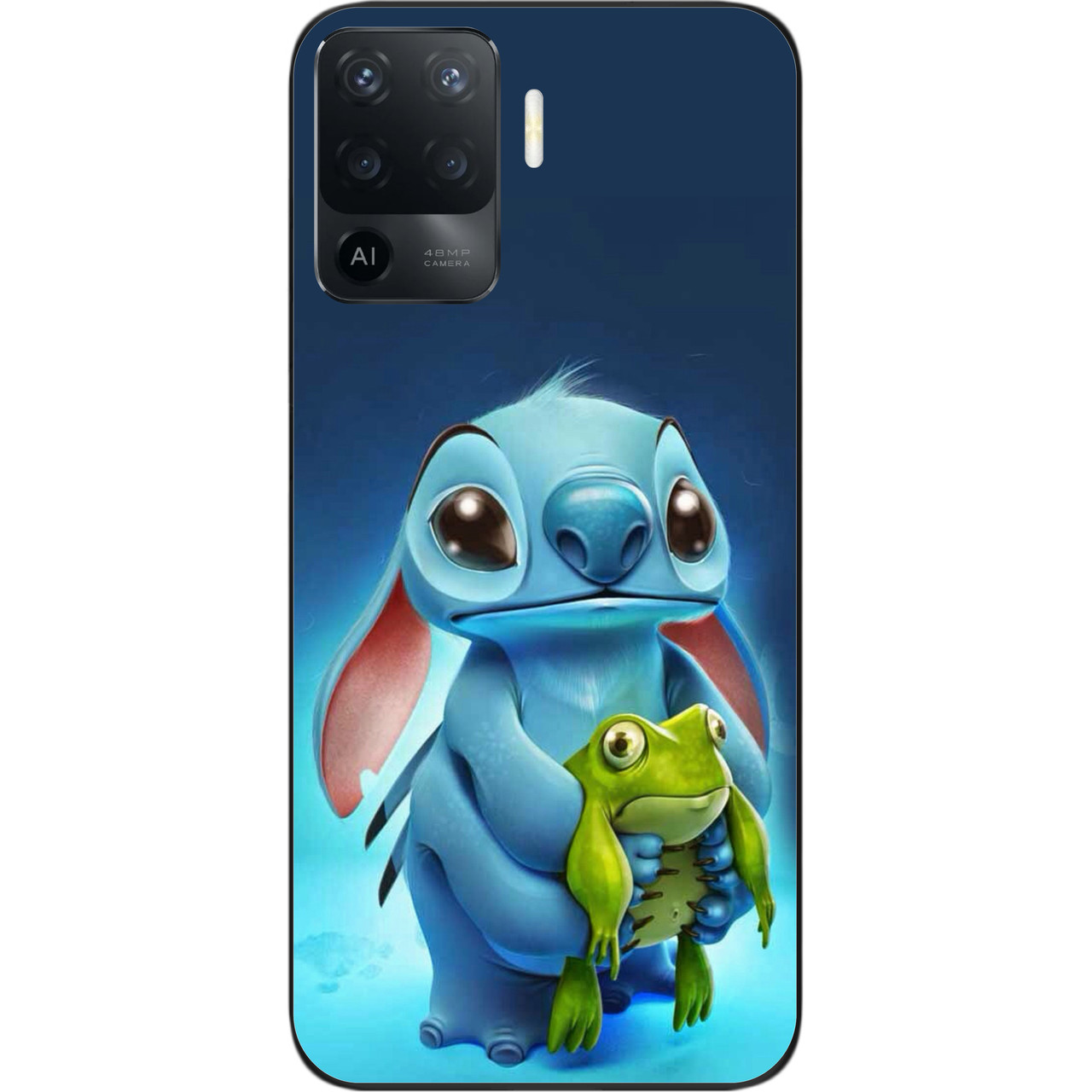 Силіконовий чохол бампер для OPPO Reno 5 Lite з картинкою Стіч, фото 1