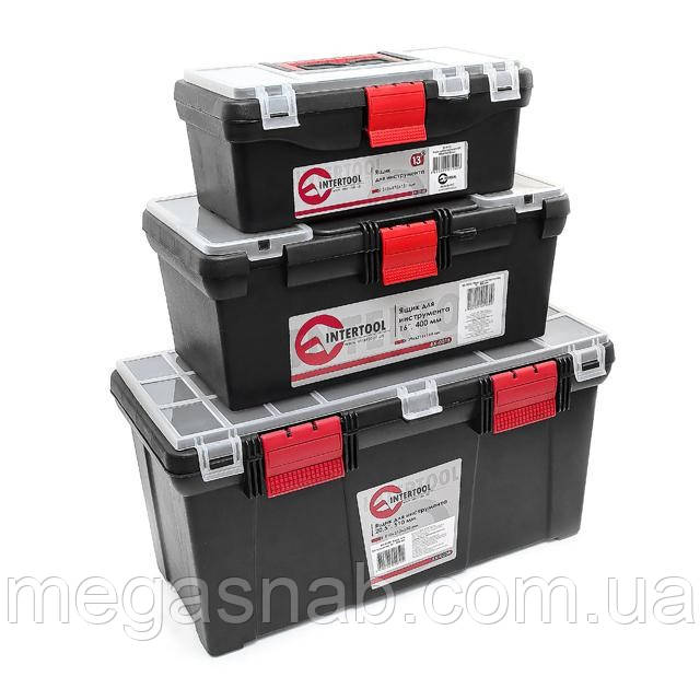 Комплект ящиків для інструментів 3шт (ВХ-0125 13" ВХ-0016 16" ВХ-0205 20.5") INTERTOOL BX-0003, фото 1