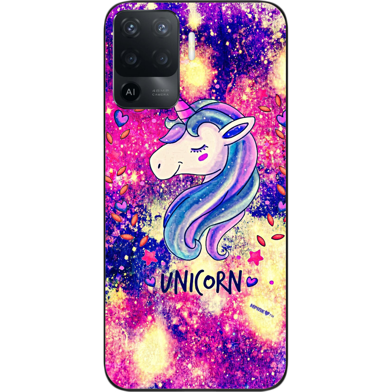 Чохол силіконовий для OPPO Reno 5 Lite з картинкою Красивий єдиноріг, фото 1