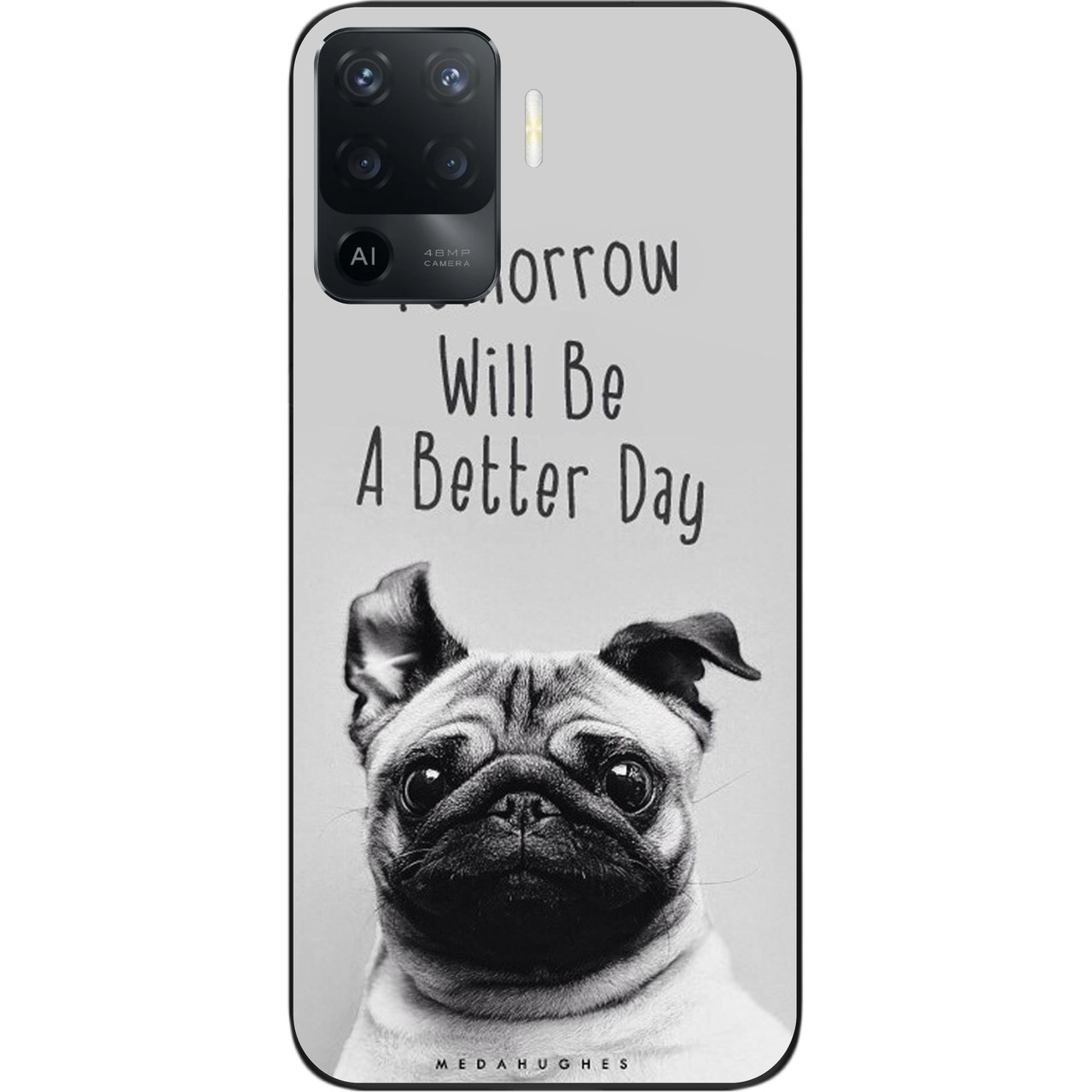 Бампер силіконовий чохол для OPPO Reno 5 Lite з картинкою Мопс, фото 1