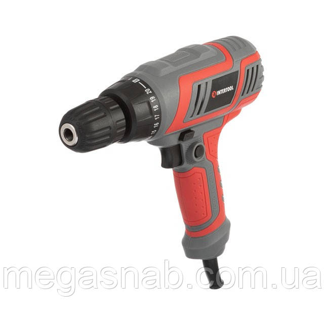 Дриль-шуруповерт електрична 320 Вт, 220 В, 0-750 об/хв, 0.8-10 мм, 10 Нм INTERTOOL DT-0103