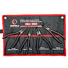 Набір щипців (4 шт.) для зняття та встановлення стопорних кілець 180 мм, 40CrV, фосфатовані. INTERTOOL HT-7015, фото 3