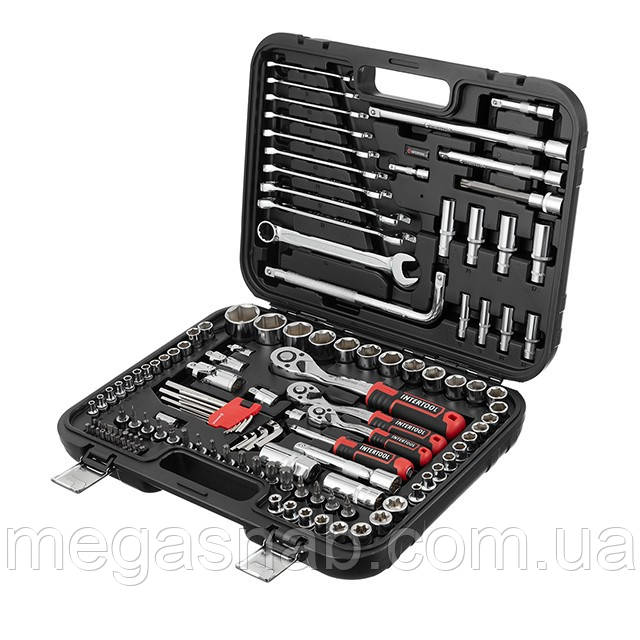 Набір інструментів 1/2" 3/8" 1/4", 126ед., Cr-V STORM INTERTOOL ET-8126, фото 1