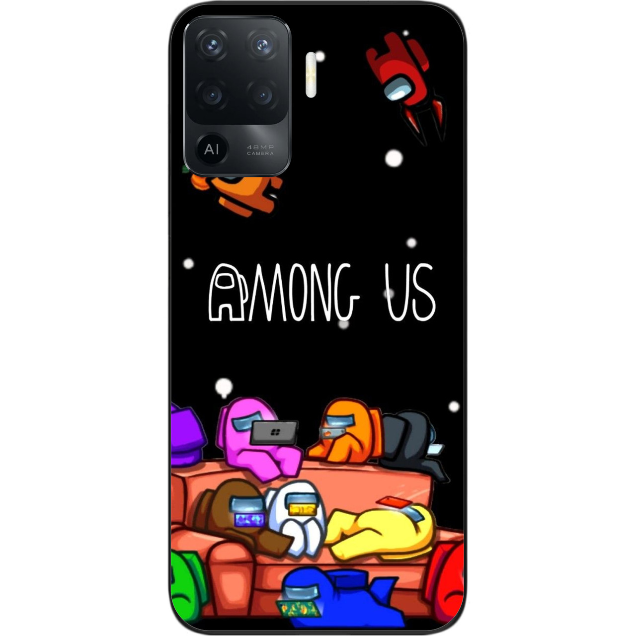 Силіконовий чохол для OPPO Reno 5 Lite з картинкою Among us Граємо, фото 1