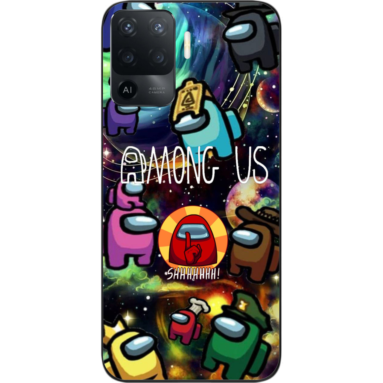 Силіконовий чохол для OPPO Reno 5 Lite з картинкою Among us Серед нас, фото 1